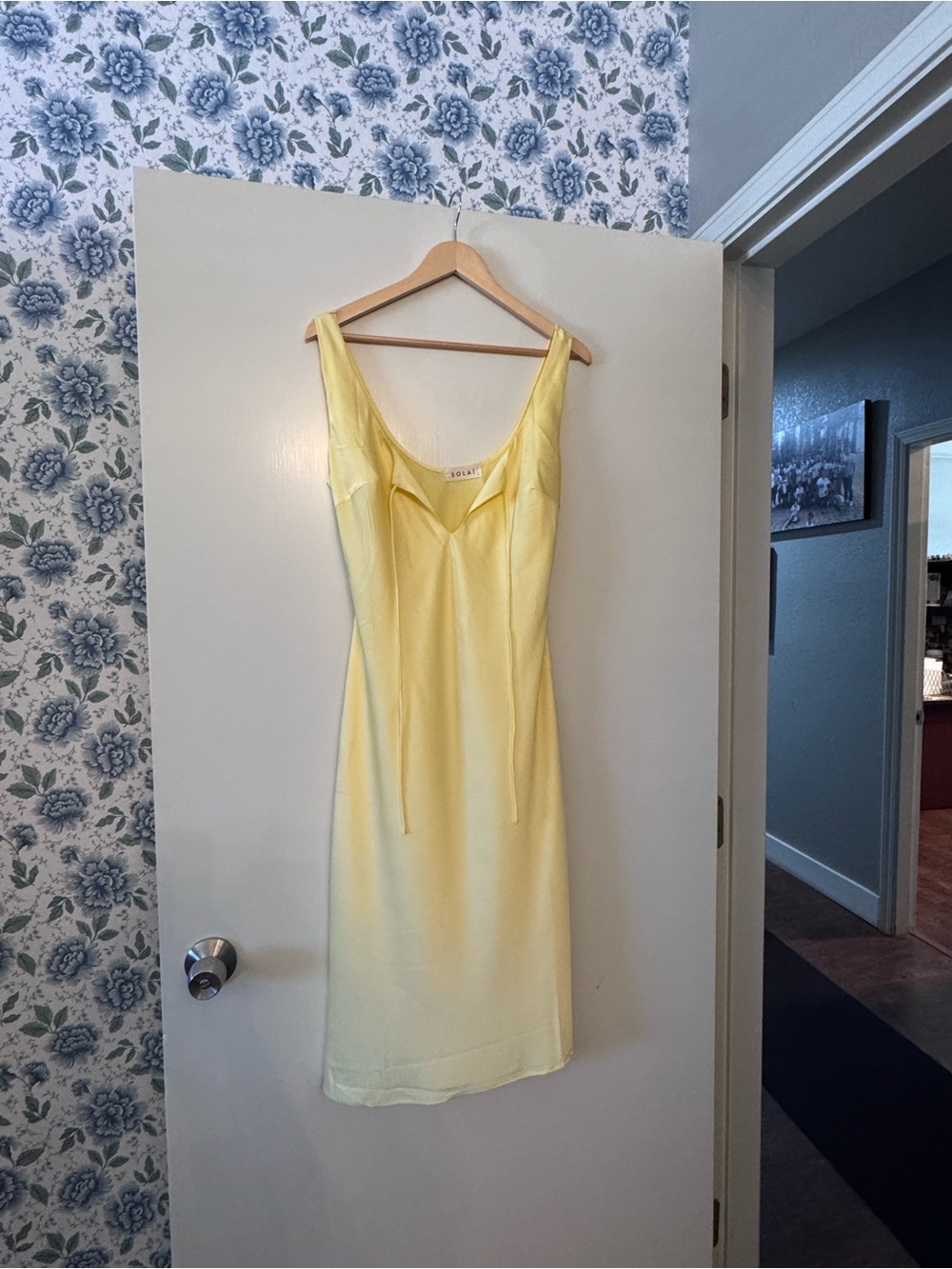 Sunlit Yellow Midi Slip Dress